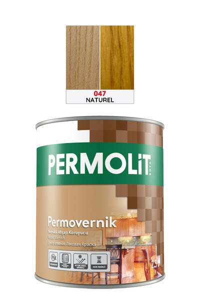 Permolit Permovernik Vernikli Ahşap Koruyucu, Dekoratif Koruyucu Ahşap Verniği | 0,75L - 2,5L