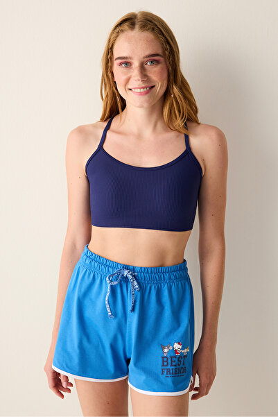 Penti Pamuklu Sanrio Mavi Şort Pijama Altı