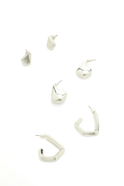 Nine West DAILYEARING1 5FX أقراط نسائية رمادية