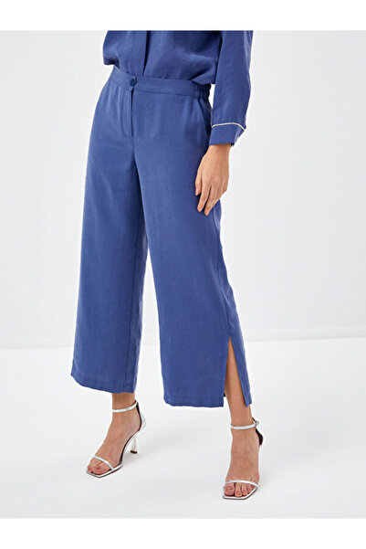 Faik Sönmez Yanları Yırtmaçlı Modallı Comfort Fit Capri 68213