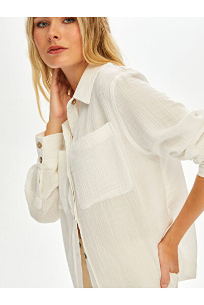 Faik Sönmez Cep Detaylı Müslin Tunik 68418