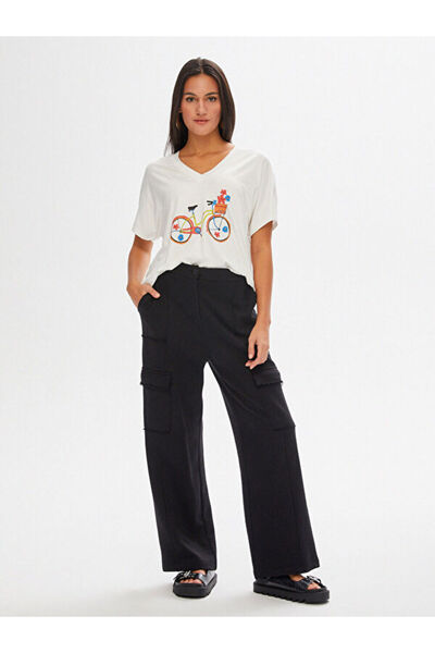 Faik Sönmez Kargo Cep Detaylı Straight Fit Örme Pantolon 68543