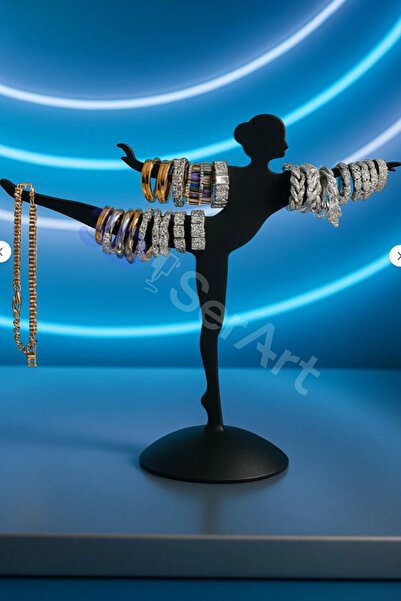 3D SerArt Βάση κοσμημάτων από σκληρό πλαστικό με διακοσμητικό σχέδιο μπαλαρίν...