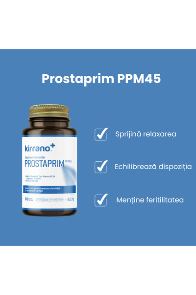 Kirrano ProstaPRIM, pentru sănătatea prostatei și fertilitate masculină, 60 capsule vegetale