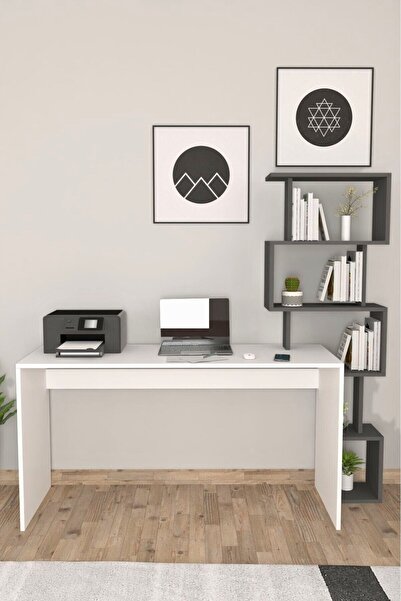 ANALİTİK MOBİLYA Pratik Kitaplıklı Çalışma Masası