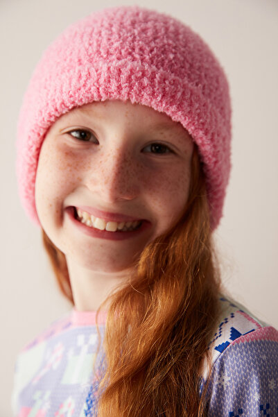 Penti Girl's Glittery Pink Beret