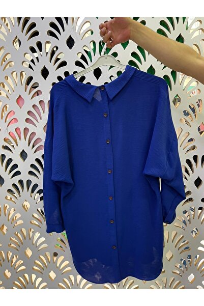 Sevda Kılınç Large Size Double Color Ayrobin Shirt