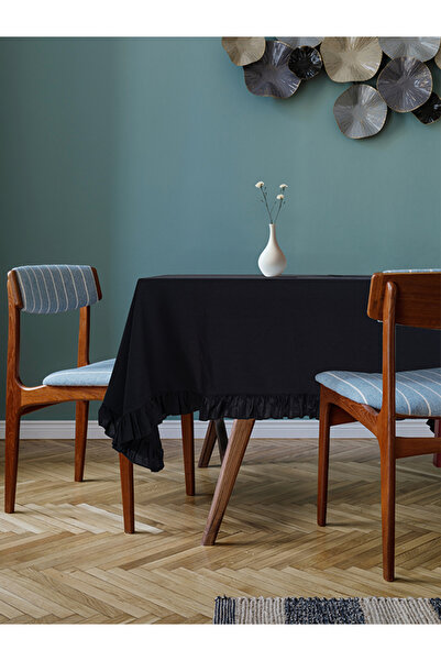 fersuay Buldan Cotton Linen Ruffle Tablecloth