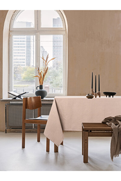 fersuay غطاء طاولة مربع الشكل من القطن والكتان بنمط القهوة بالحليب