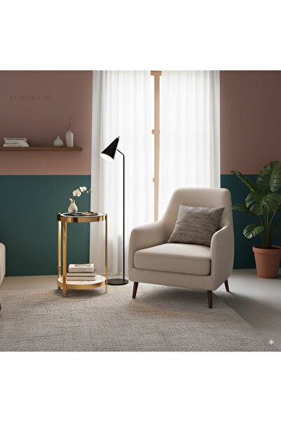 1st Smart Side Table with Wireless Charging and 3-Color LED Lighting - 60x35cm