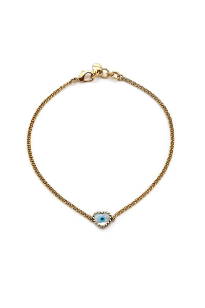 Mon Reve Secret Altın Kaplama Zincir Kalp Göz Charm Kolye