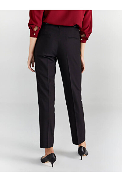 Faik Sönmez Kadın Siyah Slim Fit Chino Pantolon 00075