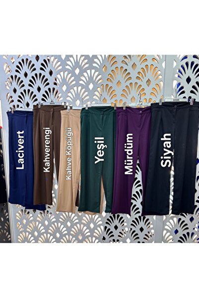 Sevda Kılınç Pantaloni Palazzo din crep lycra de mărime mare