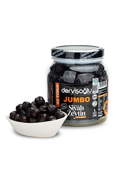 Dervişoğlu Zeytincilik Jumbo Siyah Zeytin L 1 Kg