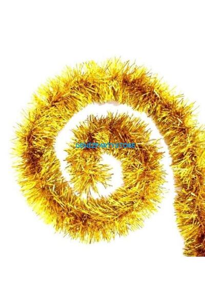 Deniz Party Store Yılbaşı Garland Sim Ağaç Süs Orta Boy 5 cm 2 Metre 2 Adet Gold