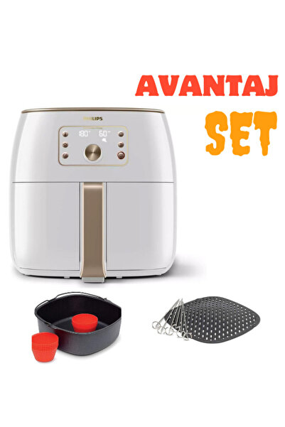Philips Xxl Smart Sensing Fritöz, 7.3 L Geniş Kapasite, Avantajlı Set, Tüm Aksesuarlar Dahil,lambader Hediye