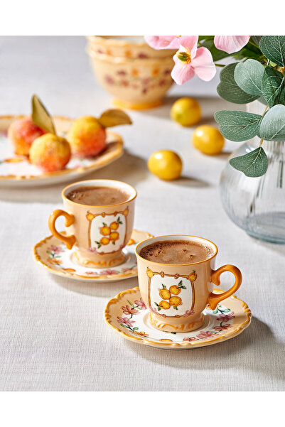 CHIARA ALESSI Il Sogno Turuncu Stoneware Kahve Fincan Seti 90 Ml