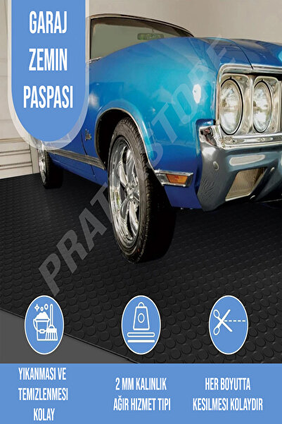 Pratixstore Oto Paspas & Zemin Kaplama Muşambası %100 PVC, Su Geçirmez Kaymaz Yer Döşemesi