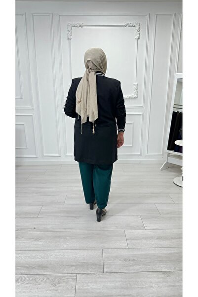 Sevda Kılınç PANTALONI SHALWAR DIN TĂBĂTĂ DE CREAȚI MĂRIME MARE