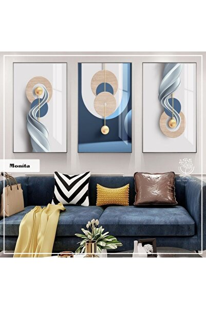 Tablomtr Σετ ζωγραφικής Monita 3 τεμαχίων με μεταλλικό πλαίσιο και γυαλί αληθινό