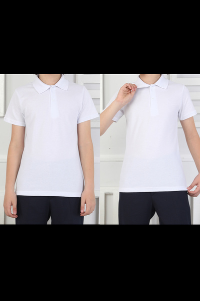 MODANINO Pachet de 2 tricou Fete bumbac 100% Stil școlar 5-13 ani 12278