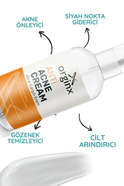 Orginx Face Up Arındırıcı Cilt Bakım Kremi – Siyah Noktaya Eğilimli Ciltler için 30 ml