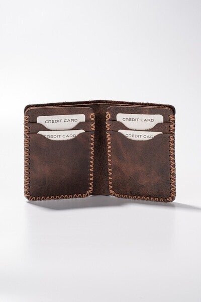 Getto Deri Quebec El Yapımı Hakiki Deri Kişiye Özel İsim Baskılı Cüzdan