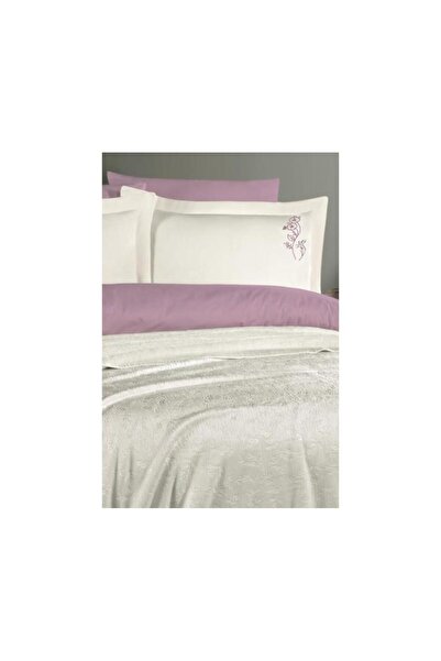 Karna Home Double Dream Quilted Duvet Cover Set Talıa Puce 200X220