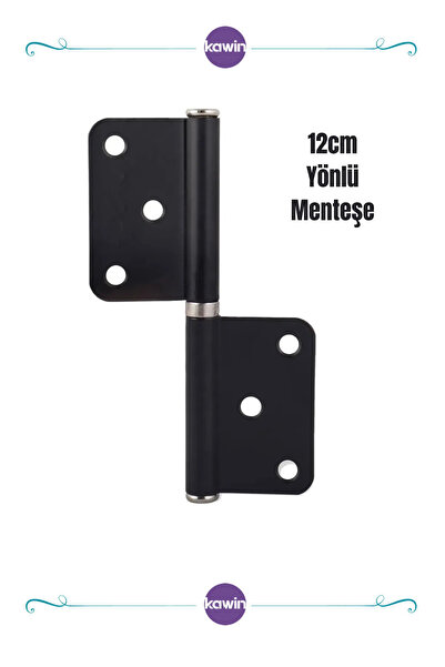 Kawin 10Pcs 12cm Black Steel Door Hinge Non-Directional 2mm Durable Panel Cerman Nickel