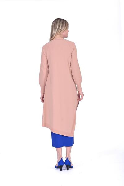 Invee Asymmetric Knitwear Tunic Salmon