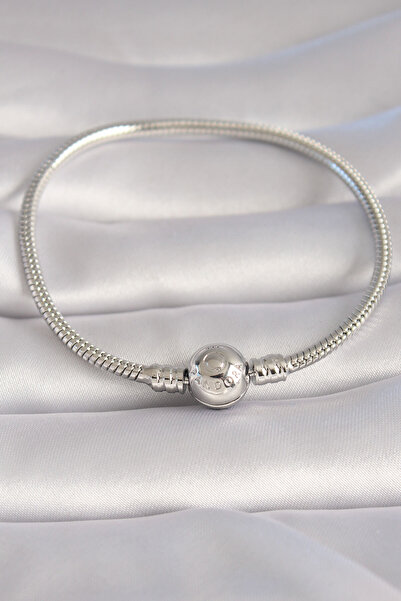 Lisinya سوار نسائي من النحاس بلون فضي مع تفاصيل محفورة - TYGOO