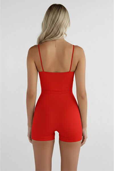 Thestiluxe Straptoparlayici Sports Shorts Jumpsuit