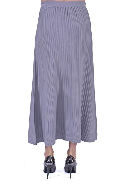 Invee Groove Knitwear Skirt Gray