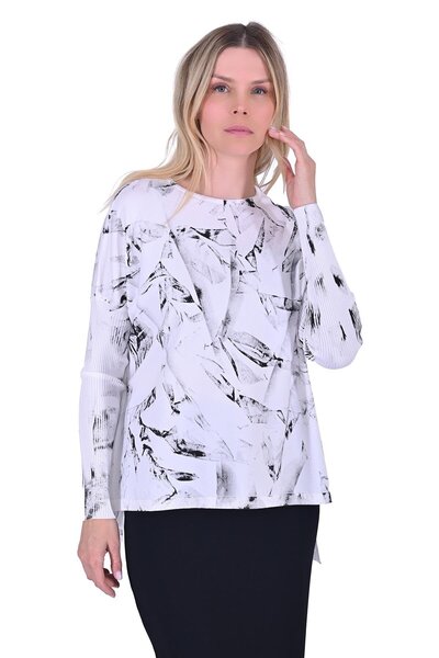 Invee Оригинална трикотажна туника с тесен ръкав