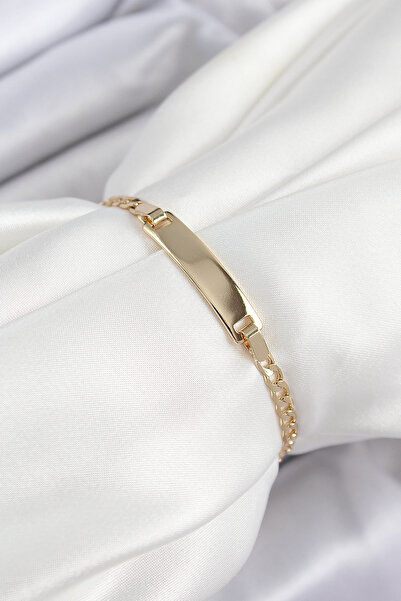 Lisinya Pirinç Dikdörtgen Model Gold Renk Xuping Bebek Künyesi -