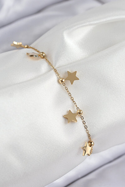 Lisinya 316L Steel Row Star Model Gold Color Women's Bracelet - Tygoo