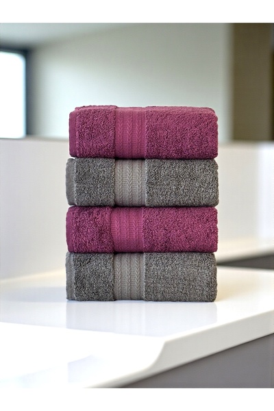 Denia Home Textile |   Evoa |   100% Cotton 4-Piece Hand / Face Towel Set