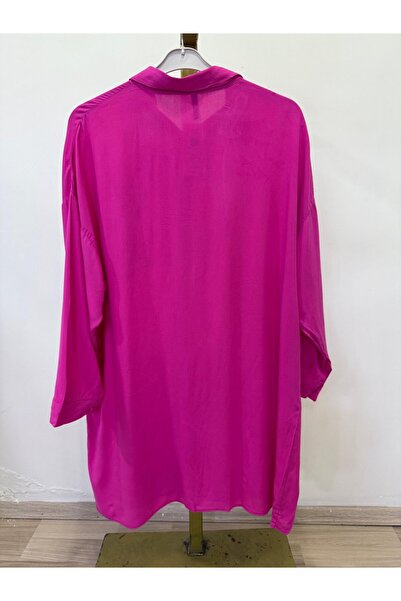 Sevda Kılınç Великий розмір Віскозна тканина Орхідея Сорочка