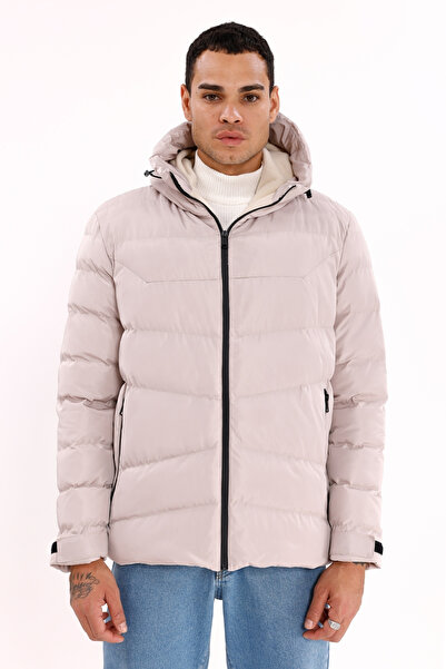 Montland Ανδρικό χειμωνιάτικο πουπουλένιο παλτό - με φλις, κουκούλα, αδιάβροχο, ανθεκτικό στον αέρα