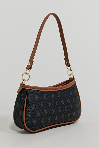 RumyaCollection Жіноча сумка через плече з синім візерунком та блискавкою