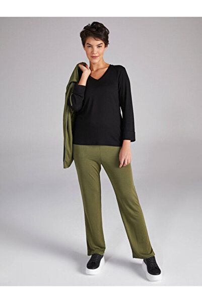 Faik Sönmez V Yaka Truvakar Kol T-Shirt B00018