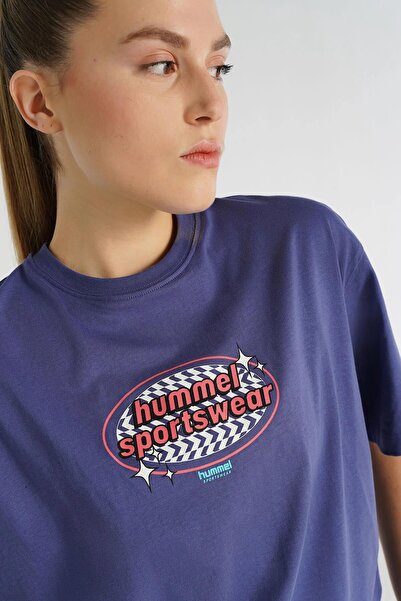 hummel HMLPATEZ OVERSIZE T-SHIRT S/S ΓΥΝΑΙΚΕΙΟ ΜΠΛΟΥΖΑ ΜΕ ΚΟΝΤΟ ΜΑΝΙΚΙ