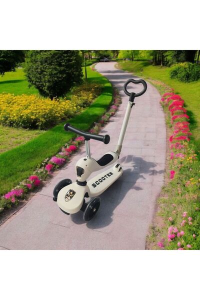 OEM Trotineta 3 in 1 transformabila in tricicleta pentru copii, alb