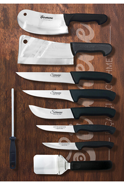 Sürmene Bıçakçı Hacı Ahmet 9 Parça Mutfak Çeyiz Seti Detaylı Sürmene Takım Gü...