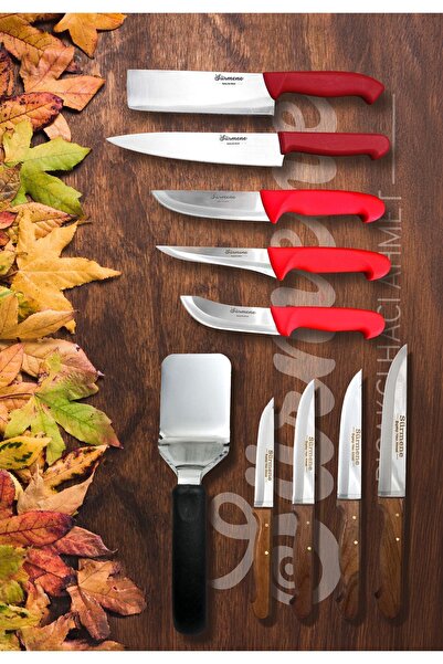 Sürmene Bıçakçı Hacı Ahmet Mutfak Çeyiz Seti On Parça Şef Dilimleme Sebze Gün...