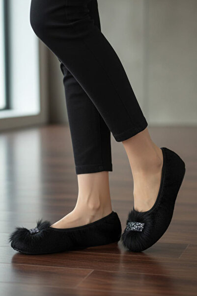 CEYDA SHOES Süslü Kadife Ev,hac, Umre Babeti, Çeyiz Hediye, Günlük,Tüylü Babet, Panduf, Patik, Gösteri Pisi Pisi