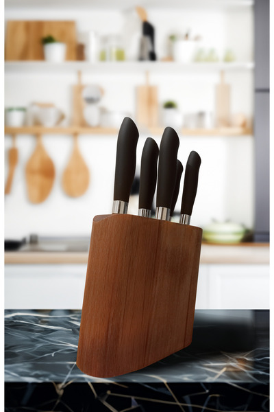 Sürmene Bıçakçı Hacı Ahmet Beş Parça Bıçak Seti - Kütüklü