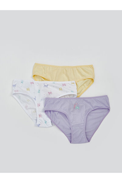 LC Waikiki Τυπωμένο κοριτσίστικο εσώρουχο 3 τεμαχίων