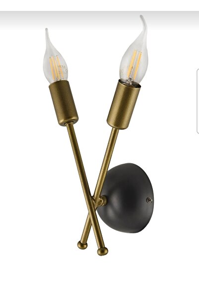 Bozyaka Aydınlatma Cruz Dekoratif Eskitme Metal Duvar Aplik Modern Iç Mekan (RUSTİK LED AMPULLER DAHİLDİR!!!)