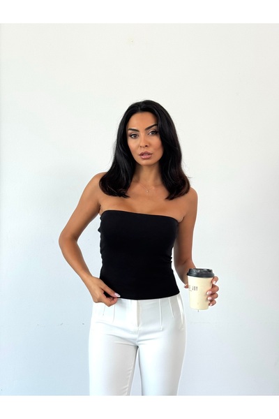 woreys Černá halenka bez ramínek